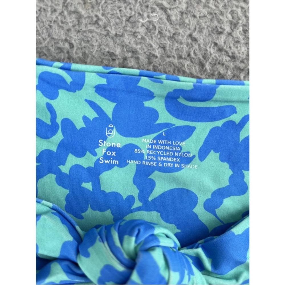 Stone Fox Swim Blue and Green Bikini Top